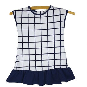 H&M Girls Navy and white shift dress Size 1 1/2- 2 Y